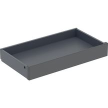 Tiroir à l’anglaise Geberit Renova Plan pour meuble bas pour lavabo double (à partir de l’année de fabrication 2021): B=130cm, gris velouté / laqué mat