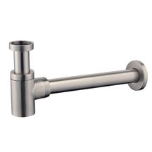 Siphon design rond court en inox brossé 33X42  Altech