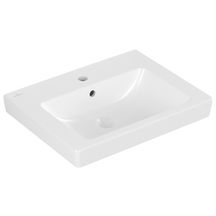 Lavabo SUBWAY 2.0 pour robinetterie à 3 trous, trou de robinetterie central percé avec trop-plein 550 x 440 mm blanc Réf. 71135501