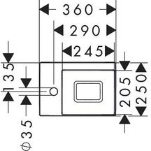 hansgrohe Xevolos E Lave-mains 360/250 avec plage de pose à gauche, sans trop plein, percé pour robinet, SmartClean, Blanc