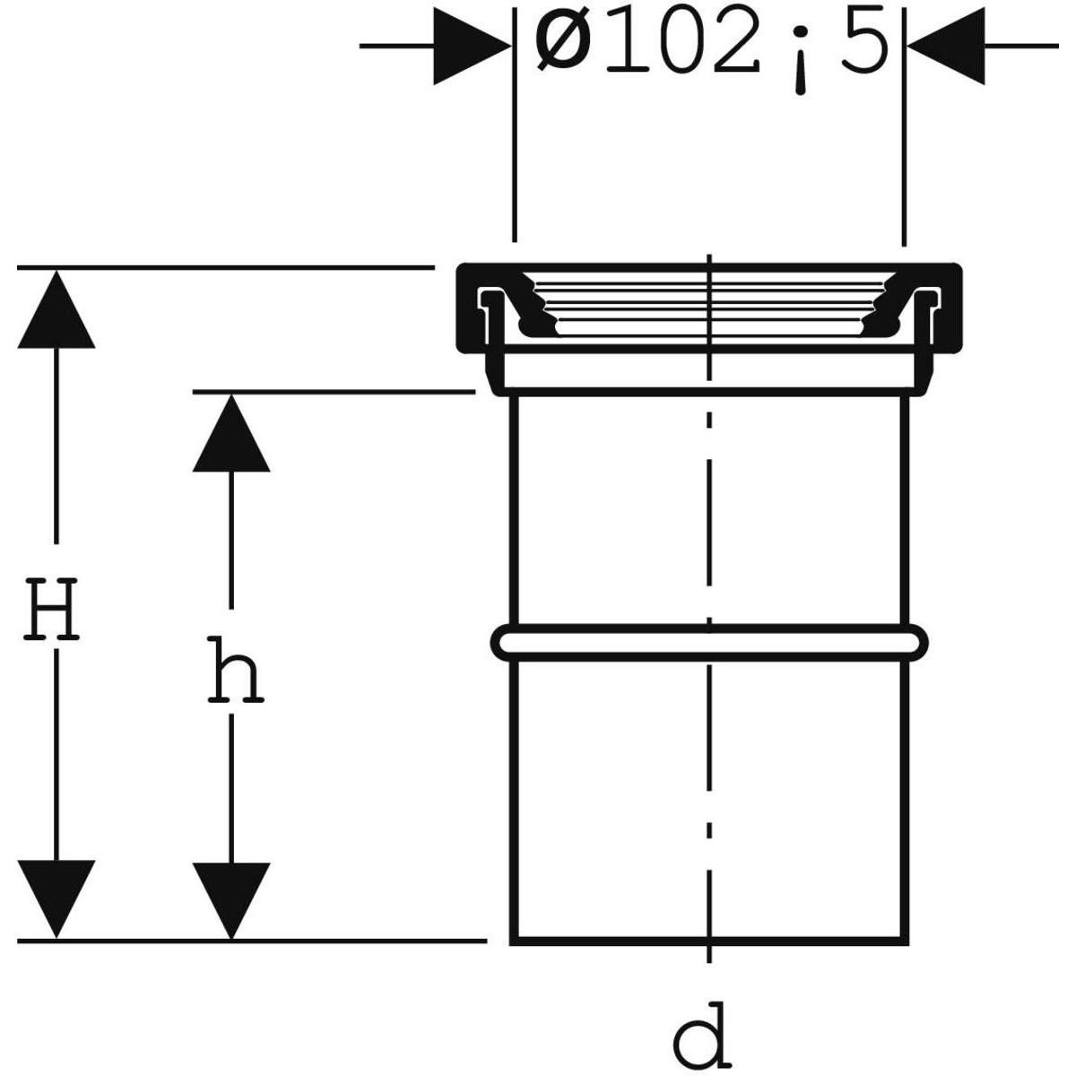 Manchon de raccordement Geberit avec manchette et joint torique: d=110mm