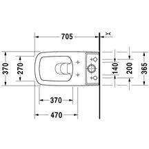 Cuvette vario 72cm Durastyle blanc réf. 2156090000