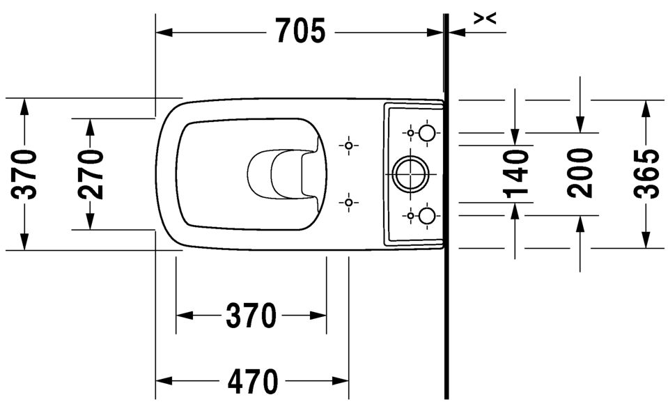 Cuvette vario 72cm Durastyle blanc réf. 2156090000