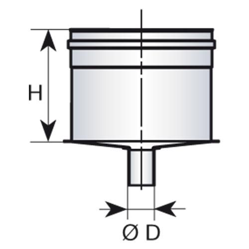 Cone écoulement TUBAGINOX SL, diamètre 180 mm CE 180 SL Réf. 45180090/9999