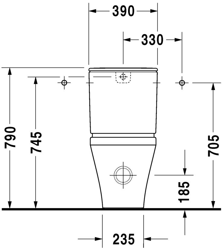 Cuvette vario 72cm Durastyle blanc réf. 2156090000