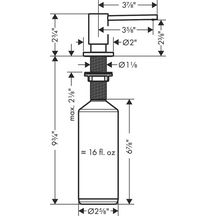 hansgrohe A41 Distributeur de liquide vaisselle, rosace ronde, haut. bec 71 mm, Aspect acier inox