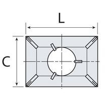 Plaque d'étanchéité rectangle diamètre 150 mm PE150R Réf. 45150020/9999