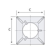 Plaque d'étanchéité carrée diamètre 150 mm PE150C Réf. 45150021/9999