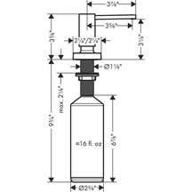 hansgrohe A71 Distributeur de liquide vaisselle, rosace SoftCube, Chromé