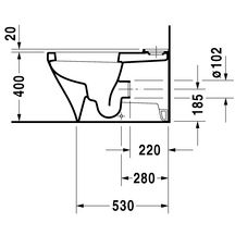 Cuvette vario 72cm Durastyle blanc réf. 2156090000