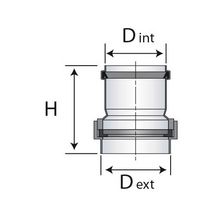 Raccord haut rigide/flexible DUALIS FLEXCONDENS pour chaudières gaz ou fioul C3,B23 ou B23P diamètre 110 Réf. 27110645/0