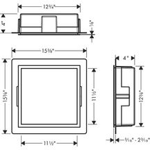 hansgrohe XtraStoris Individual Niche murale 300/300/100 inox brossé avec cadre design, Bronze brossé