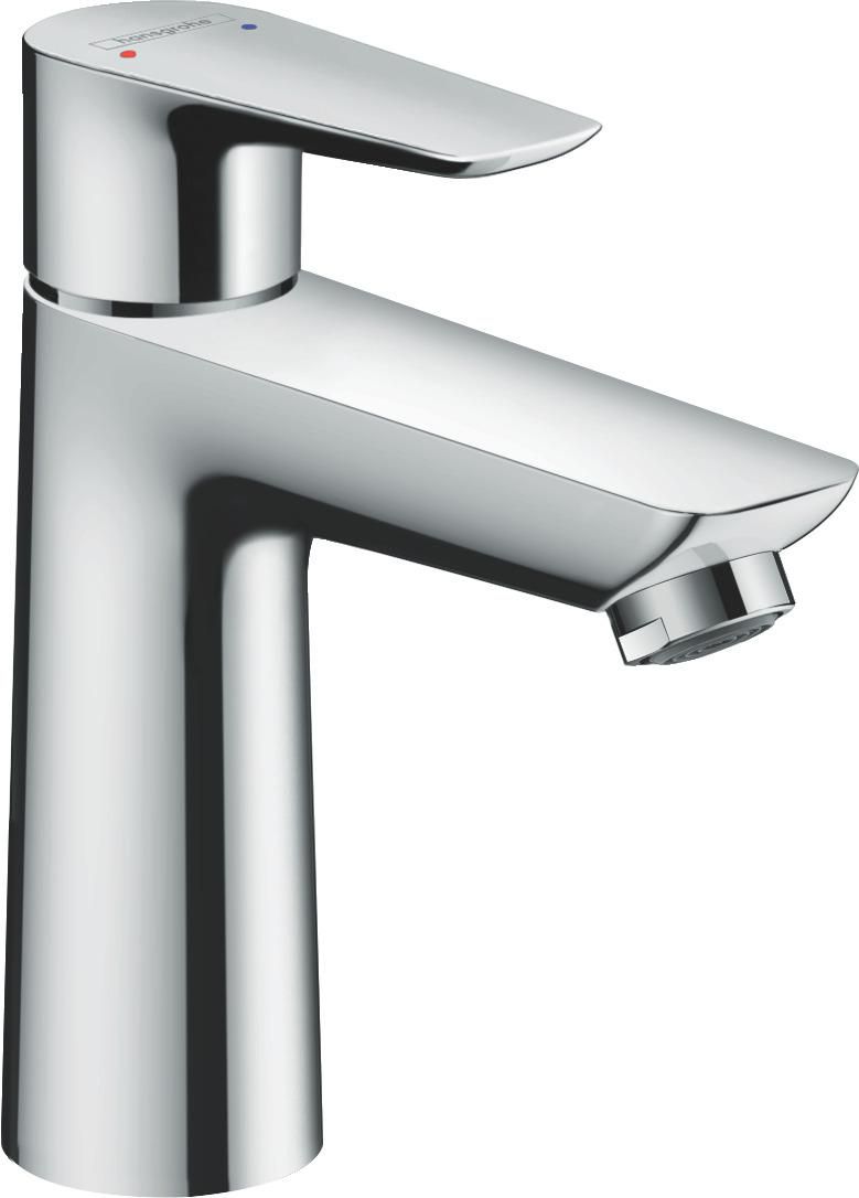 hansgrohe Talis E Mitigeur de lavabo 110, sans tirette ni vidage, Noir chromé brossé