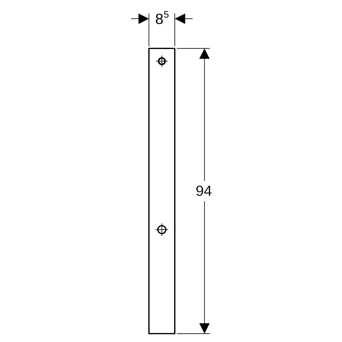 Kit d'adaptation AquaClean pour Monolith habillage latéral, aluminium brossé réf. 131102TA1