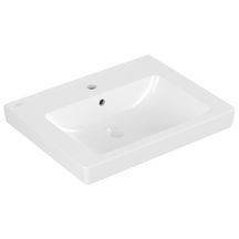 Lavabo SUBWAY 2.0 pour robinetterie à 3 trous, trou de robinetterie central percé avec trop-plein 600 x 470 mm blanc Réf. 71136001