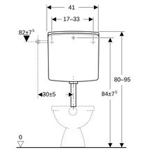 Réservoir chasse indépendant blanc double touche ASA basse position alimentation latérale interchangeable, avec couvercle vissé Réf. 140.314.11.1