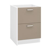 Meuble bas ONELIA 60 cm 1 porte, Argile