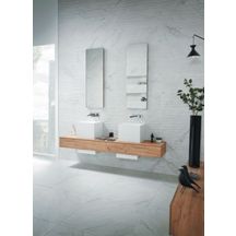 Faïence Keraben Evoque concept blanco mat décor 30x90cm KJNPG030