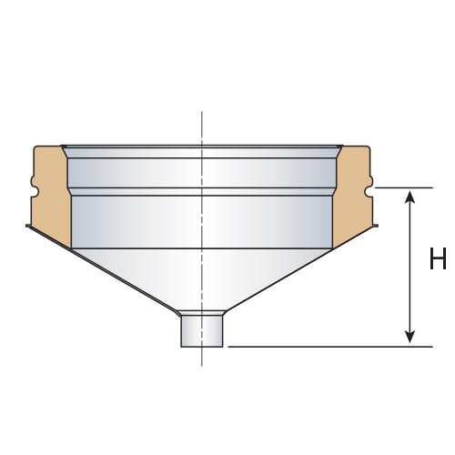 Cone d'écoulement THERMINOX TI, diamètre 200 mm CE 200 TZ Réf. 21200090/9999