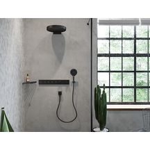 hansgrohe Support mural pour douchette universel E, Noir chromé brossé