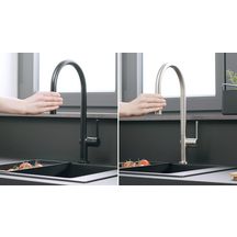 hansgrohe Talis M54 Mitigeur de cuisine 210, avec douchette extractible 2 jets, Aspect acier inox