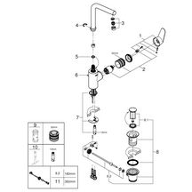 Mitigeur monocommande Lavabo Taille L Eurodisc Cosmopolitan Chromé 23054003