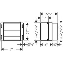 hansgrohe XtraStoris Original Support de papier toilette encastré 150/150 /140, Blanc mat