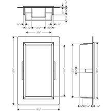 hansgrohe XtraStoris Original Niche murale 300/150/70 avec cadre intégré, Blanc mat