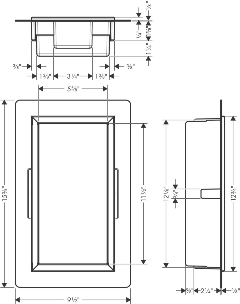 hansgrohe XtraStoris Original Niche murale 300/150/70 avec cadre intégré, Blanc mat