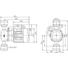 Circulateur Collectif EC veroline ip-z 25/6 em pompe à moteur ventilé de construction inline avec raccord fileté. Réf. 4090295