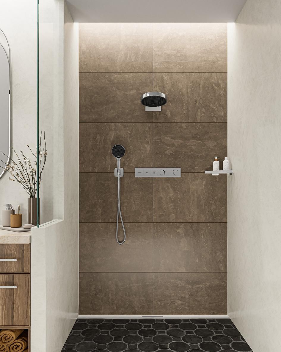 hansgrohe RainSelect Module thermostatique RainSelect encastré avec 2 fonctions, Chrome