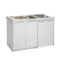 Evier cuisinette SIXTY 1 cuve 1400 inox 18/10, Lisse