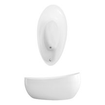 Baignoire AVEO forme spécial 1900x950 en ilot blanc réf. UBQ194AVE9PDV-01