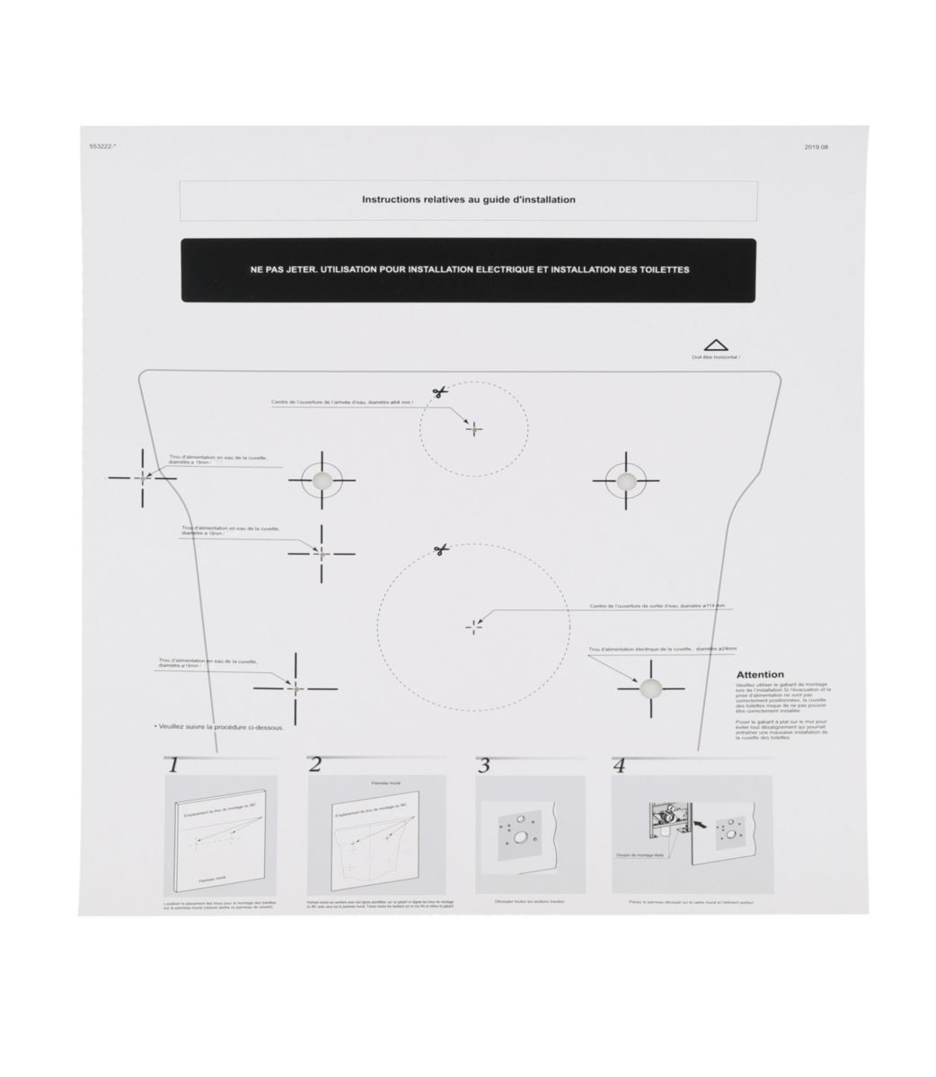 Gabarit d'installation pour bâti-support autoportant Alterna Concerto 2