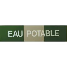 Etiquette eau potable 200x50x10mm paquet de 5 pièces Réf 215499