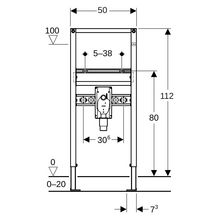 Bâti-support DUOFIX lavabo avec siphon encastré réf. 111480001