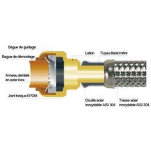 Flexible sanitaire TAQTITE 13 mm femelle 20 x 27-14 longueur 300 ALTECH