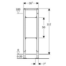 Bâti-support DUOFIX PLUS pour barre de relevage, hauteur 112cm réf. 111790001