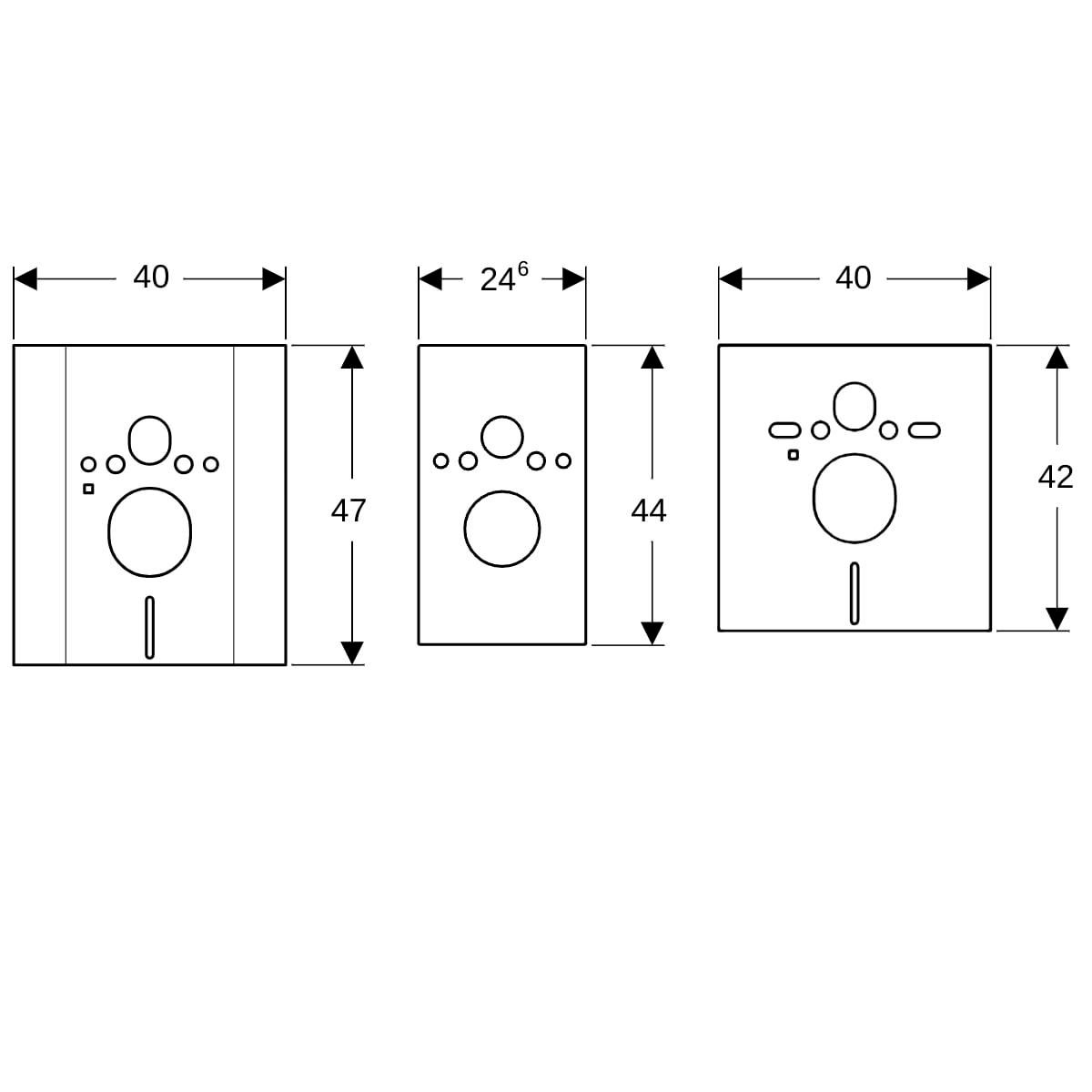 Set de finition pour habillage du bâti-support DUOFIX CARE Réf. 115.396.00.1