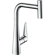 hansgrohe Talis Select M51 Mitigeur de cuisine 300, avec douchette extractible 1 jet, Aspect acier inox