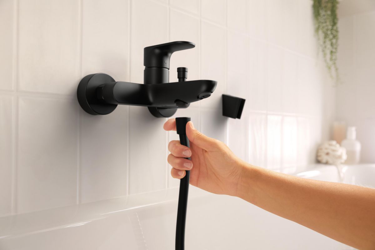 Mitigeur bain-douche  Rebris S avec Cartouche à 2 vitesses Noir mat Réf. 72443670