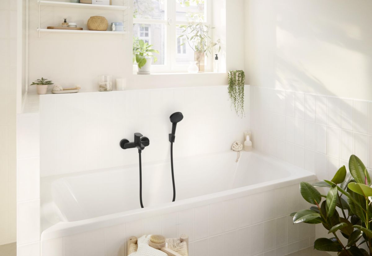 Mitigeur bain-douche  Rebris S avec Cartouche à 2 vitesses Noir mat Réf. 72443670