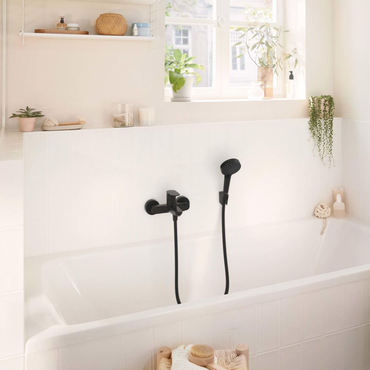 Mitigeur bain-douche  Rebris S avec Cartouche à 2 vitesses Noir mat Réf. 72443670