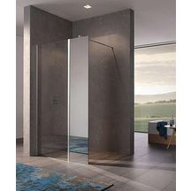 WALK-in-Shower XB élément fixe en prolongement, stabilisation murale pour combinaison avec XB WIW, WALK-IN-SHOWER XB, largeur 600 mm, hauteur 2000 mm, Profilé Argent POLI, Verre Miroir traité anticalcaire Réf. XBWIH06020VKR