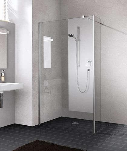 WALK-in-Shower XB élément fixe en en angle pour combinaison avec XB WIW, WALK-IN-SHOWER XB, largeur 500 mm, hauteur 2000 mm, Profilé Argent POLI, Verre clair Réf. XBFFW05020VAR