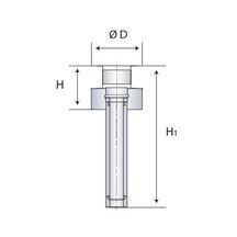 Terminal vertical PGI, diamètre 80 / 130 mm, brique rouge (RAL 311) STV 80 / 130 PGI Réf. 37080781/311