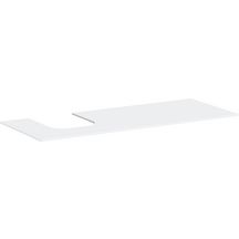 hansgrohe Xevolos E Plan stratifié 1370/550 percé à gauche pour lavabo Xevolos E 500/480, Blanc mat