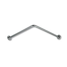 Porte-rideau d'angle D 20 inox brillant 0,90 x 0,90 m réf. 1367