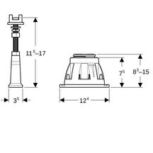 Kit de calage comportant 4 pieds et une cale centrale pour les grands receveurs extra-plats à encastrer IRRELEVANT réf. 43000