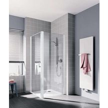 Paroi de douche fixe, CADA XS, largeur 1200 mm, hauteur 2000 mm, Profilé Blanc, Verre clair traité anticalcaire Réf. CCTWD120202PK